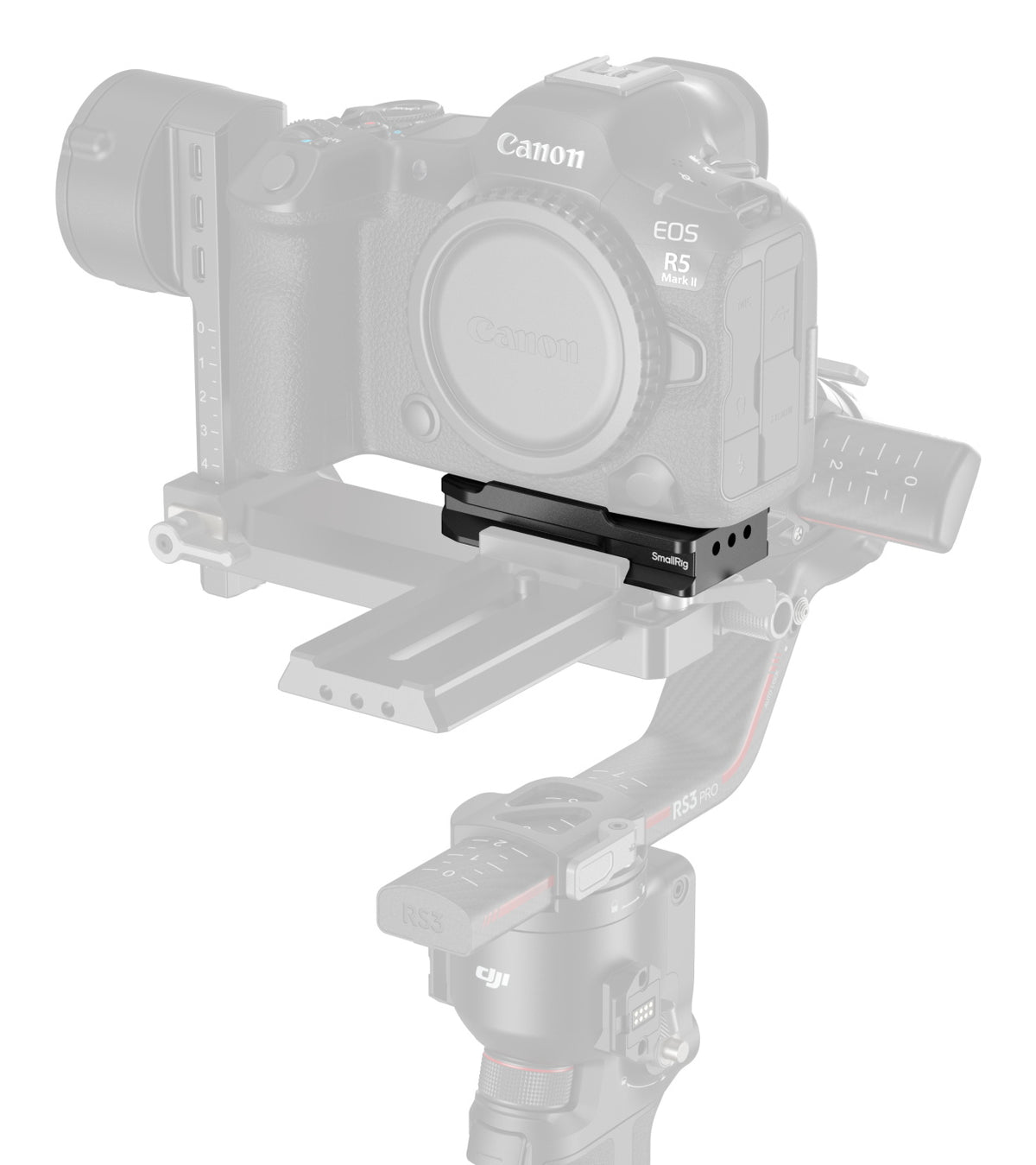 SmallRig MD5424 Arca-Swiss-Platte – 76 × 40 × 18 mm, 1/4"-20 – für Canon EOS R5, R5 C, R5 Mark II und andere – Schw