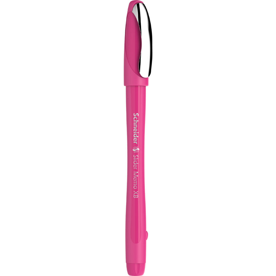 Schneider AG Schneider Slider Memo Kugelschreiber – Blau, Spitze 0,7 mm, Deckel, Kunststoff, Pink