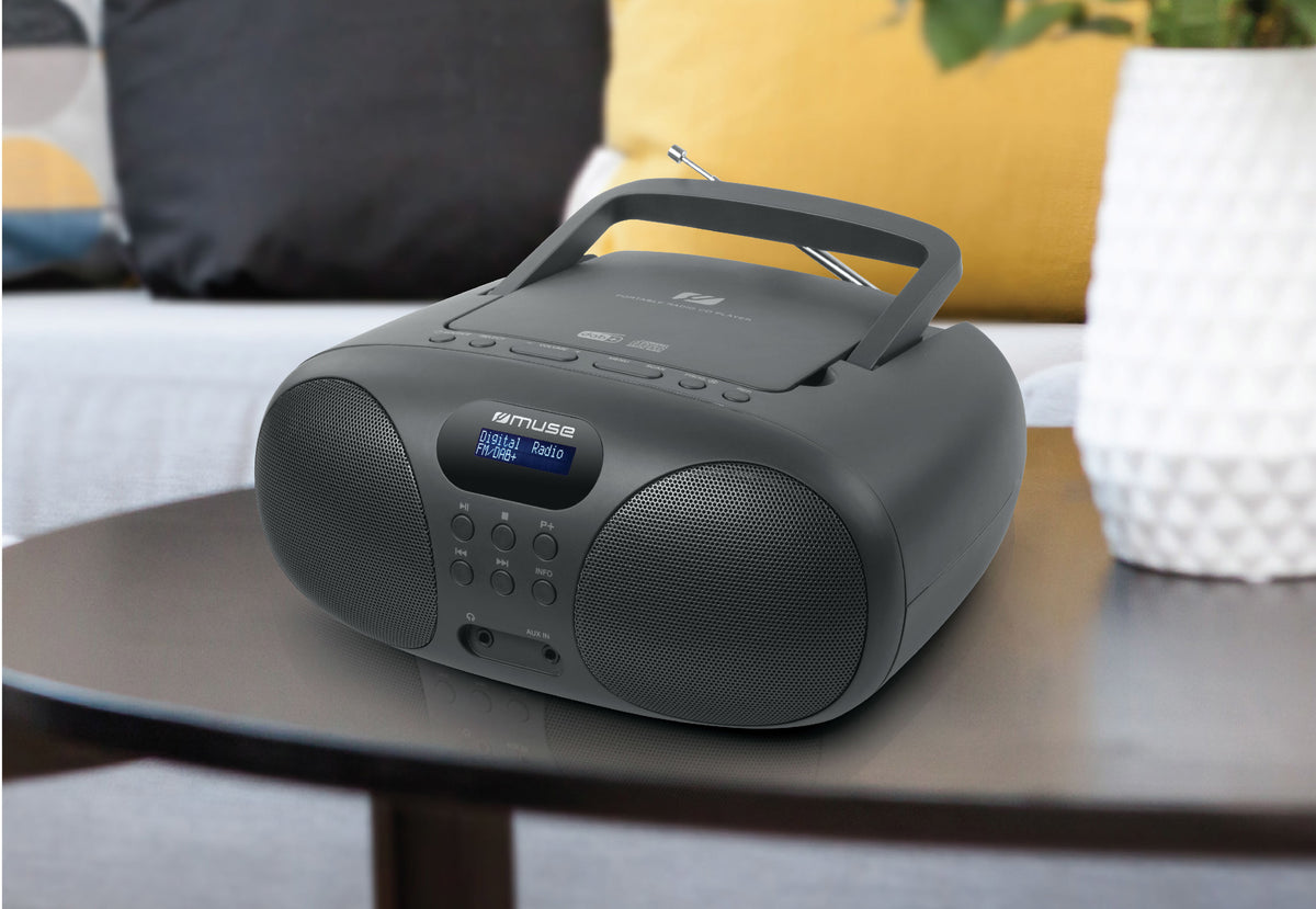 Muse MD-208 DB – Portabler CD-Player, DAB+/UKW, AUX – Schwarz