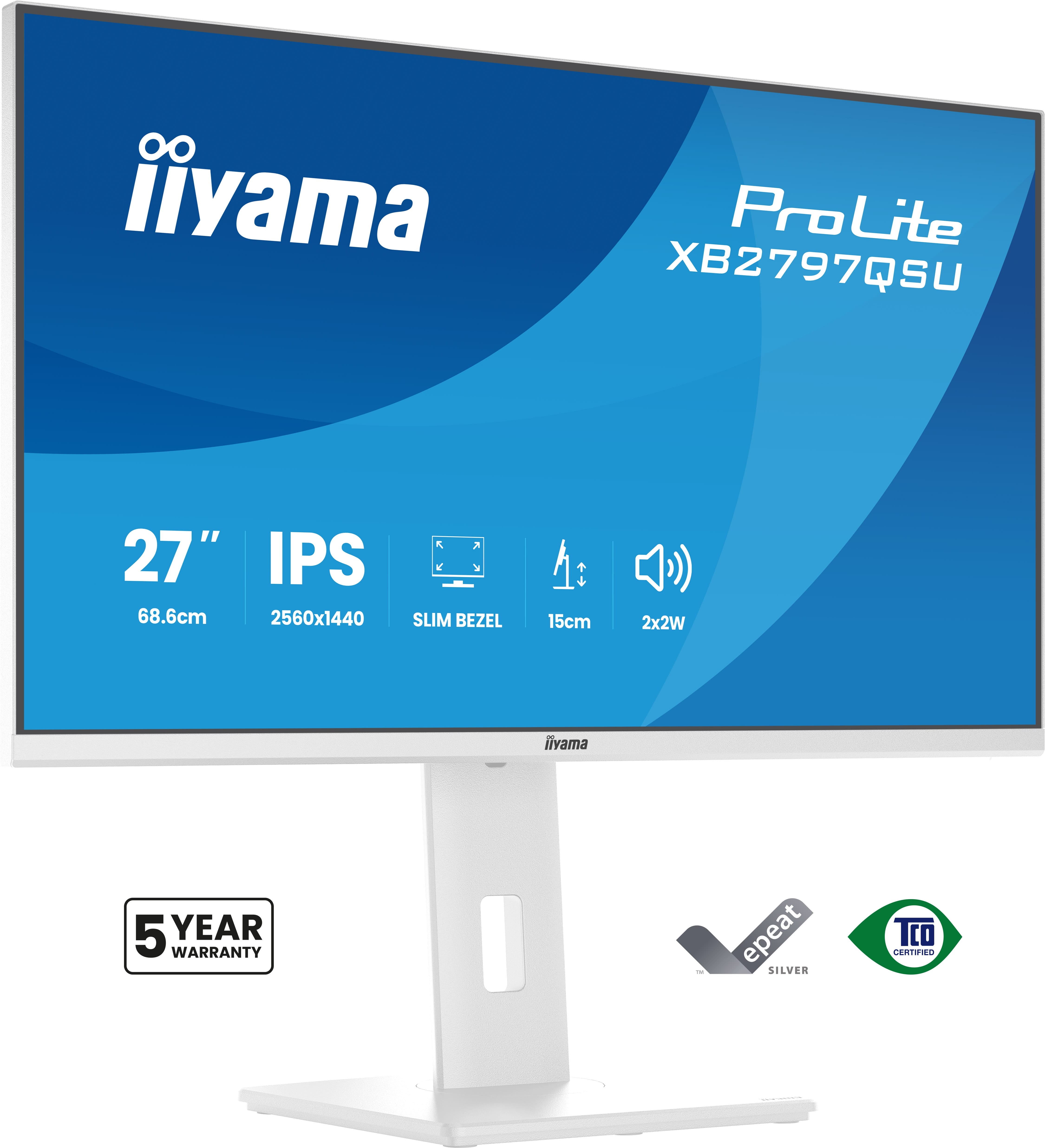 iiyama ProLite XB2797QSU-W1 – 27", 2560 × 1440 (WQHD), IPS