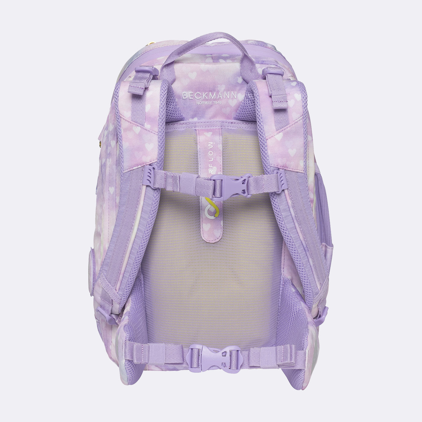 Beckmann Schulrucksack Active Air Flx – 6-teilig – Einhorn Prinzessin Violett