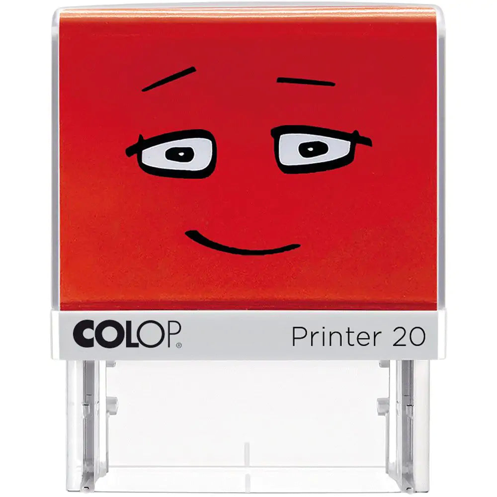 Colop NIO School – Selbstfärbender Wortstempel, Text "Sauberer schreiben..." – Abdruck 38 × 14 mm – brave red