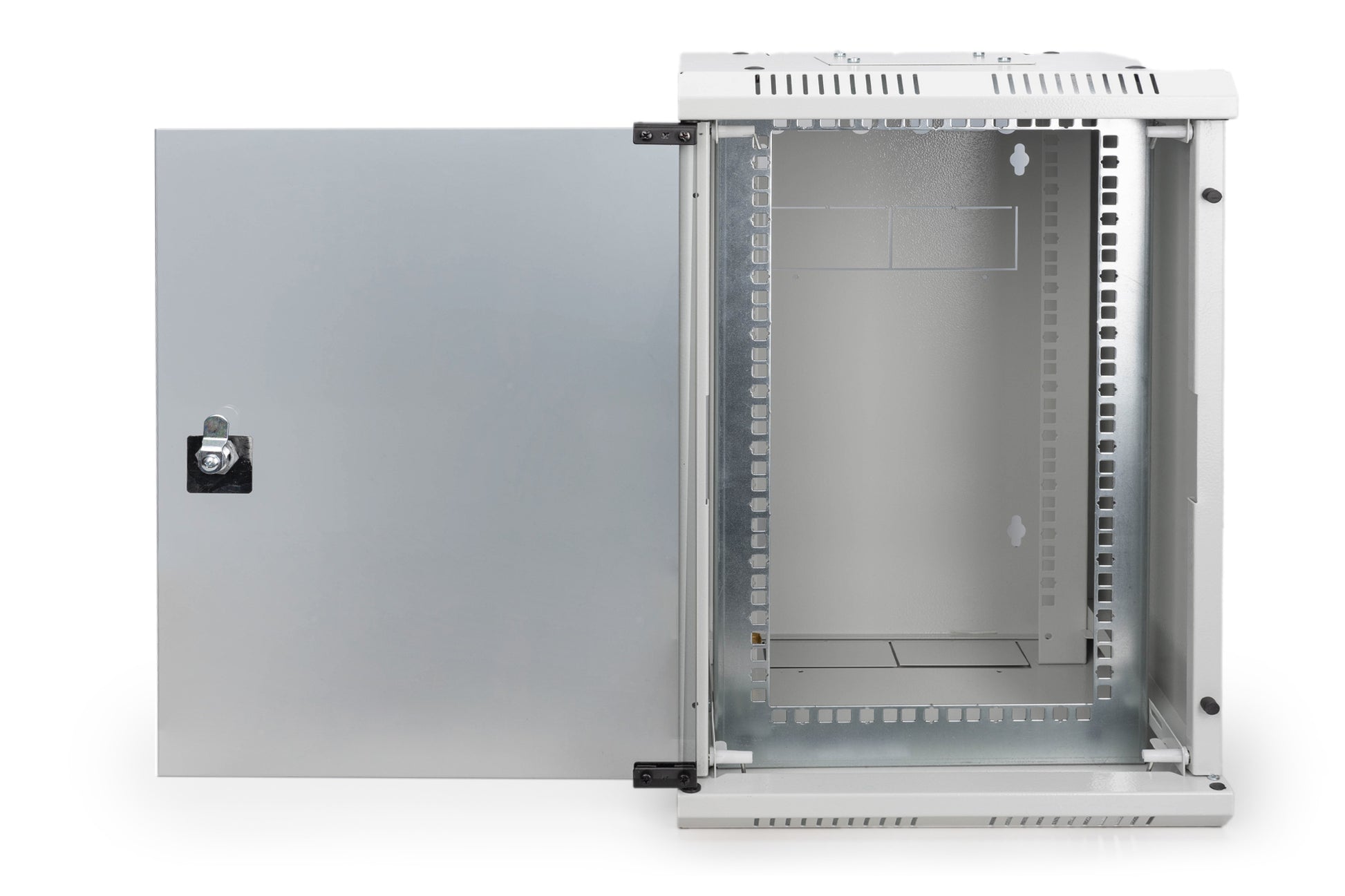 Digitus 10" Wandverteiler 10U, IP20, abschliessbar, 350 × 350 × 550 mm, grau, Stahl