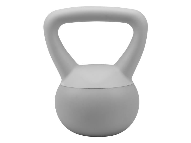 KOOR Paalla Soft – Kettlebell F00941, 4 kg, 19,5 × 15 × 25 cm – Grau, Sand/PVC