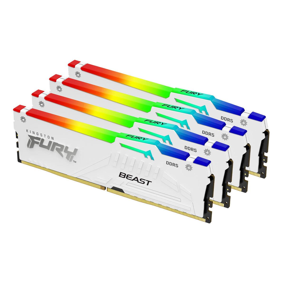 Kingston Technology FURY Beast – Arbeitsspeicher – 64 GB (4×16 GB), DDR5 6000 MT/s, CL40, RGB
