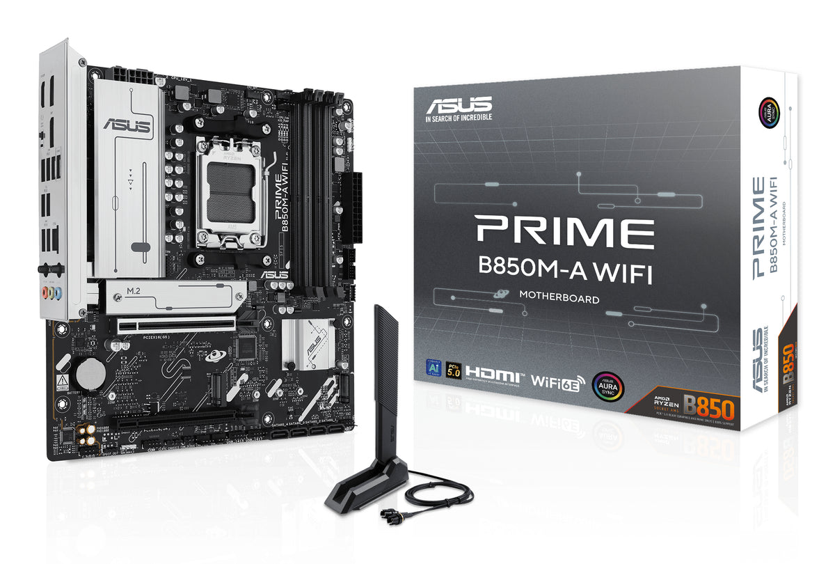 ASUS PRIME B850M-A WIFI – Mainboard – AM5, B850, mATX, DDR5