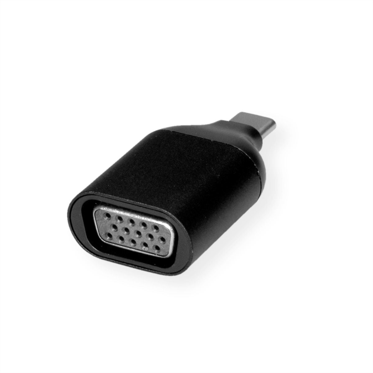 ROLINE USB-C zu VGA Adapter – 1920 × 1080 @ 60 Hz, USB 3.2 Gen 1, Schwarz