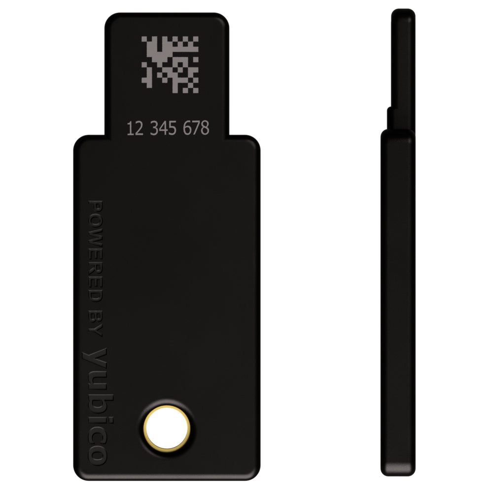 Yubico Sicherheitsschlüssel – USB-A (Stecker) – NFC, FIDO 2 – Schwarz – für Android, Windows 10, iOS