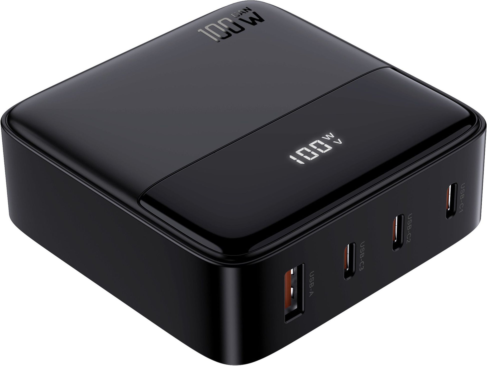 M. Schönenberger 24.21100SZ USB-Desktop-Ladegerät 100 W – USB-C×3, USB-A×1 – GaN – Schwarz