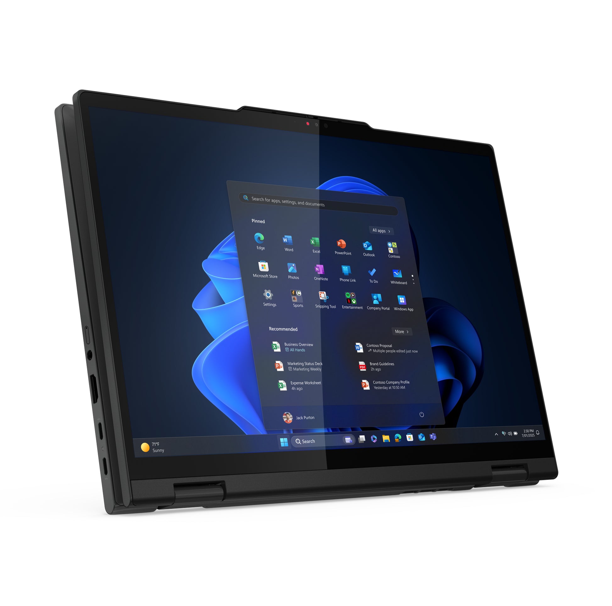 Lenovo ThinkPad T14s 2-in-1 G1 – 14" WUXGA Touch, Core Ultra 7 265U, 64 GB, 1 TB SSD, Win 11 Pro, QWERTZ (CH)