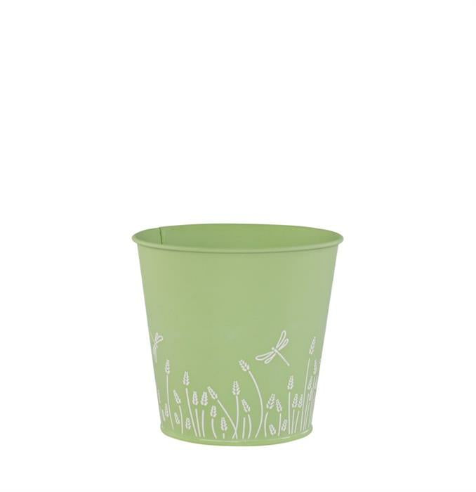 Dameco Übertopf – Ø 16 × 14 cm – Metall, Grün – 4-teilig