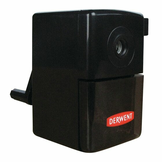 Derwent Spitzdose – für Ø ab 8 mm – Kunststoff – schwarz – automatischer Schneidstopp, mit Kurbel