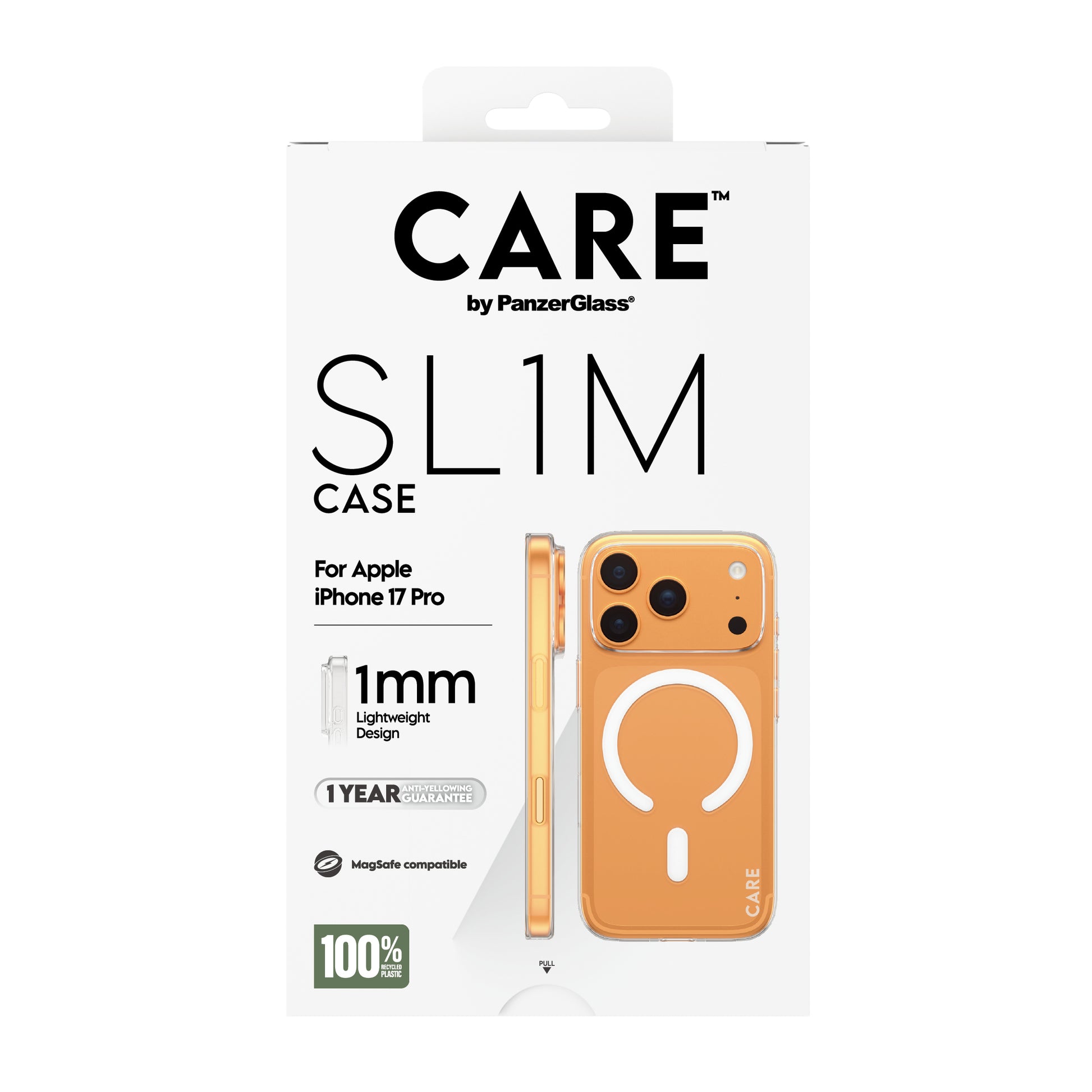 PanzerGlass CARE SL1M Backcover – für Apple iPhone 17 Pro – MagSafe, PC, Transparent