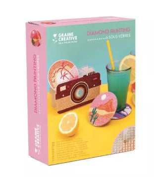 GRAINE CREATIVE Diamond-Painting-Set – 6-teilig – mehrfarbig – ab 8 Jahren
