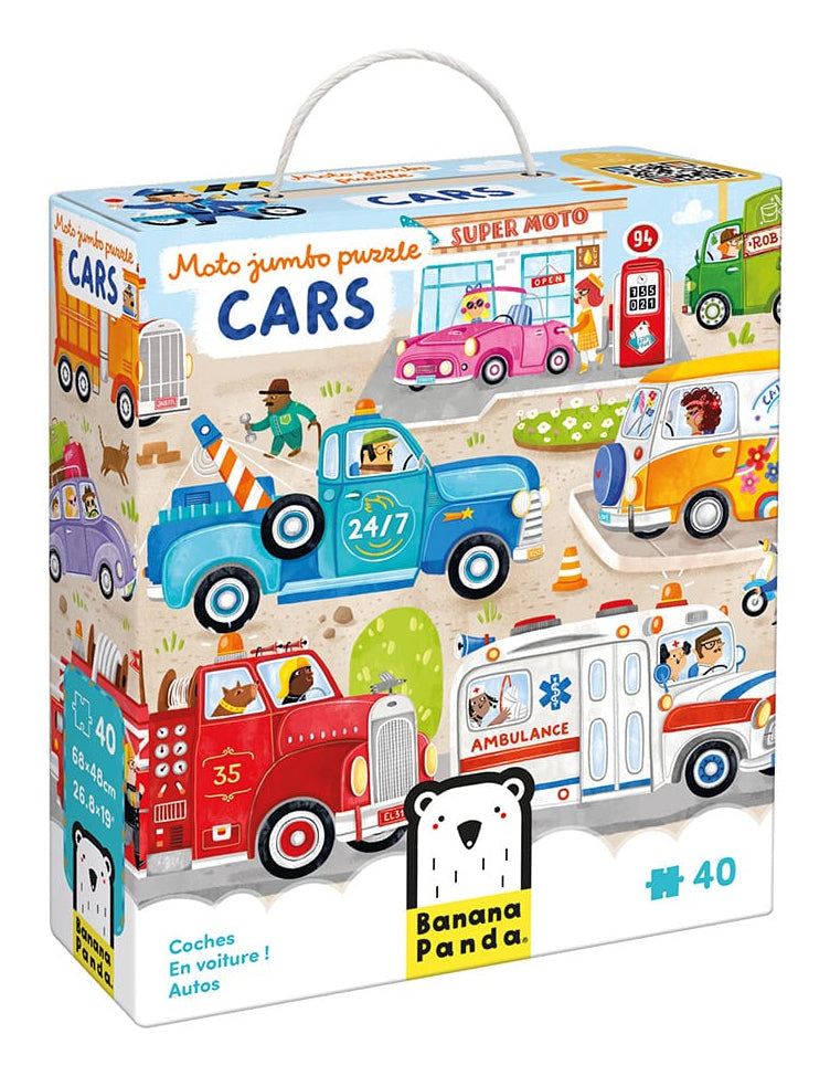 Banana Panda Puzzle Cars – 40 Teile – 25 × 21,5 cm – ab 3 Jahren