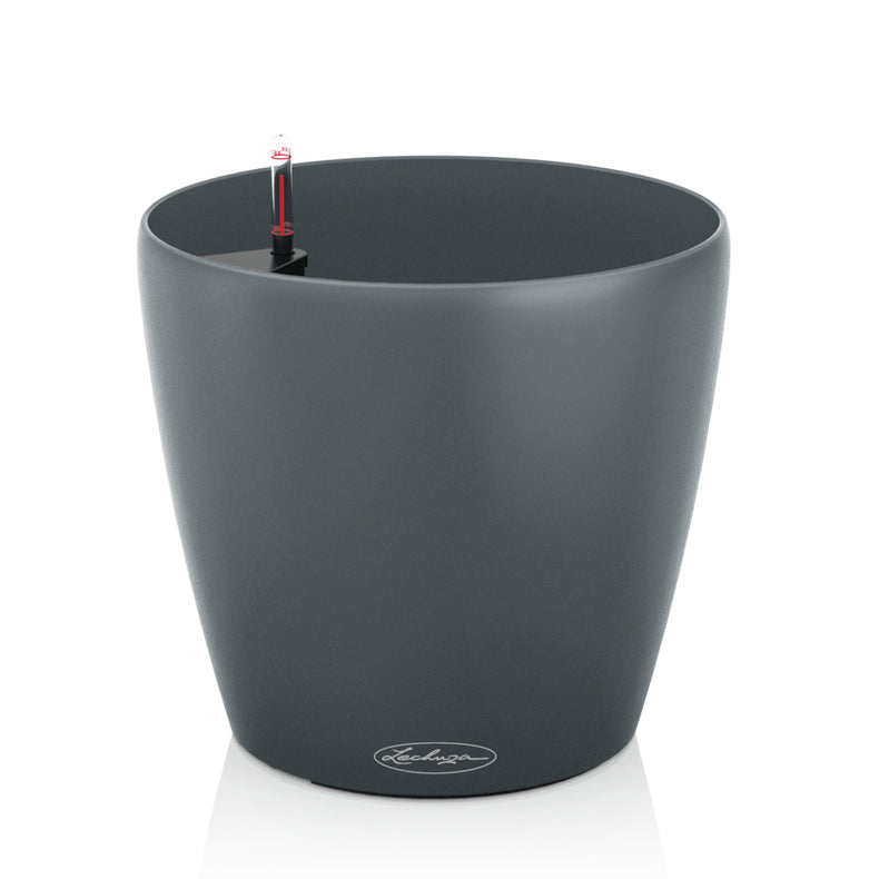 LECHUZA Topfpflanzer – Ø 27,5 × 26 cm – Kunststoff, Grau