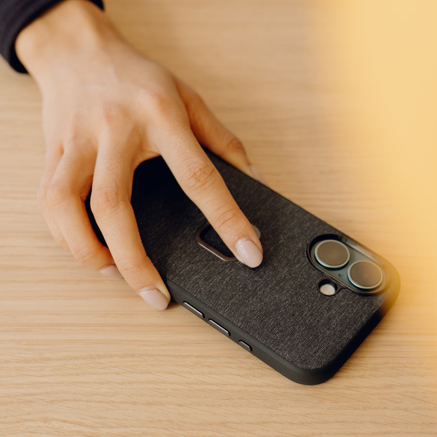 Peak Design Backcover – für Apple iPhone 16 Plus – Nylon+PC+TPU, Anthrazit