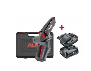 AL-KO CSM 1815 Akku-Minikettensäge – 18 V – Schwertlänge 150 mm – 2,5 Ah & Ladegerät – POWER FOR ALL