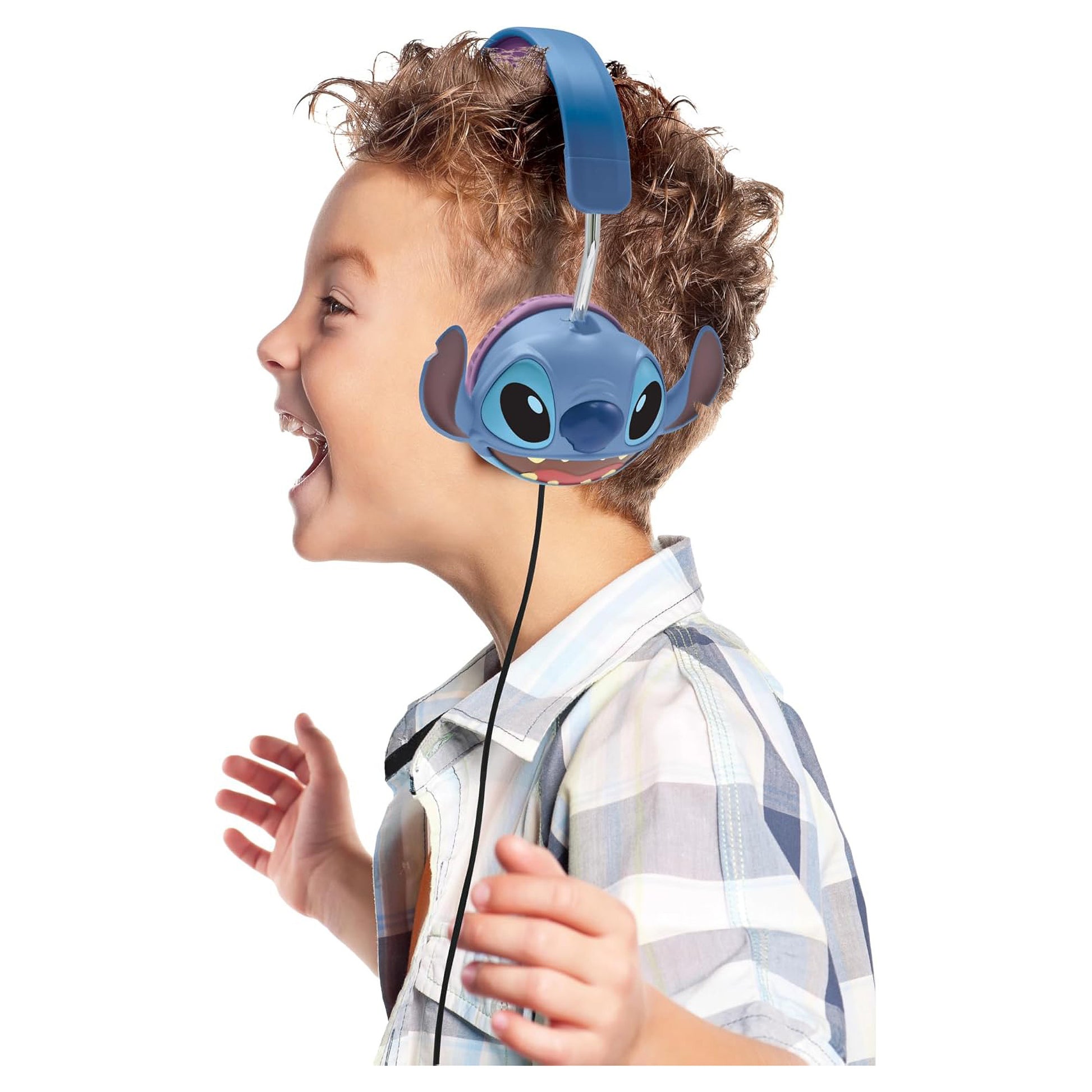 Lexibook Disney Stitch HP015D Kinderkopfhörer – On-Ear, Kabelgebunden, 3,5 mm Klinke, 85 dB Lautstärkebegrenzung, Blau