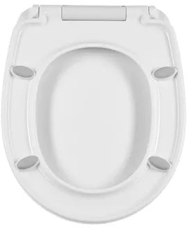 Diaqua WC-Sitz – Kunststoff, weiss, rund, 36 × 44,5 cm