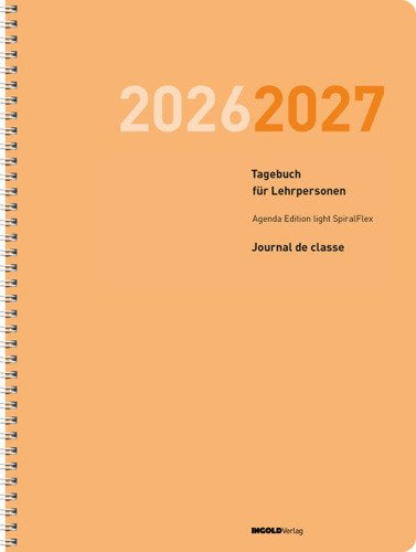 Ingold-biwa Edition Light – Schulagenda 2026/27, 23 × 30,5 cm, Spiralbindung, Hardcover, Orange
