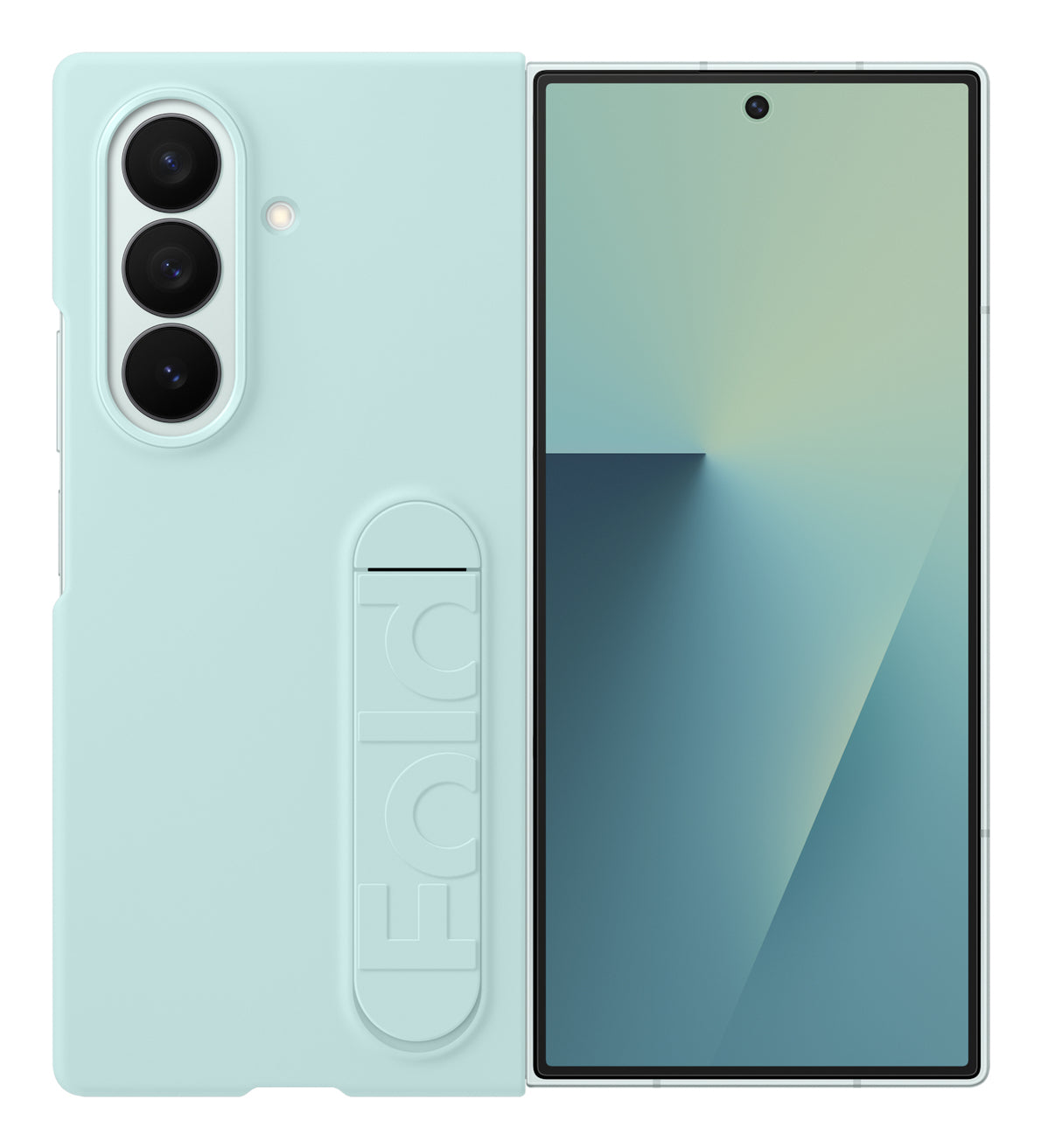 Samsung Backcover – für Samsung Galaxy Z Fold7, mit Ständer, Silikon, Mint