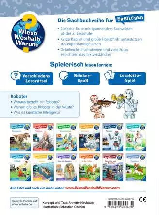 Ravensburger Buch – Wieso? Weshalb? Warum? Erstleser: Roboter (Band 14), Hardcover, 64 Seiten, ab 7 Jahren