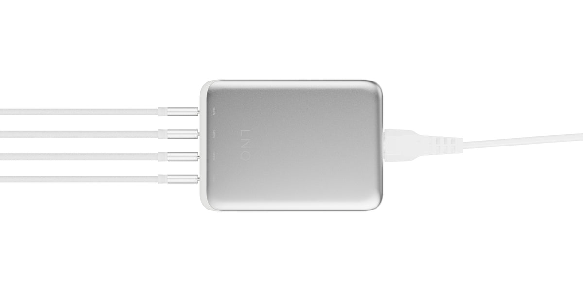 LINQ USB-Desktop-Ladegerät 240 W – USB-C×4, PD 3.1, GaN – für USB-C/USB-A Geräte