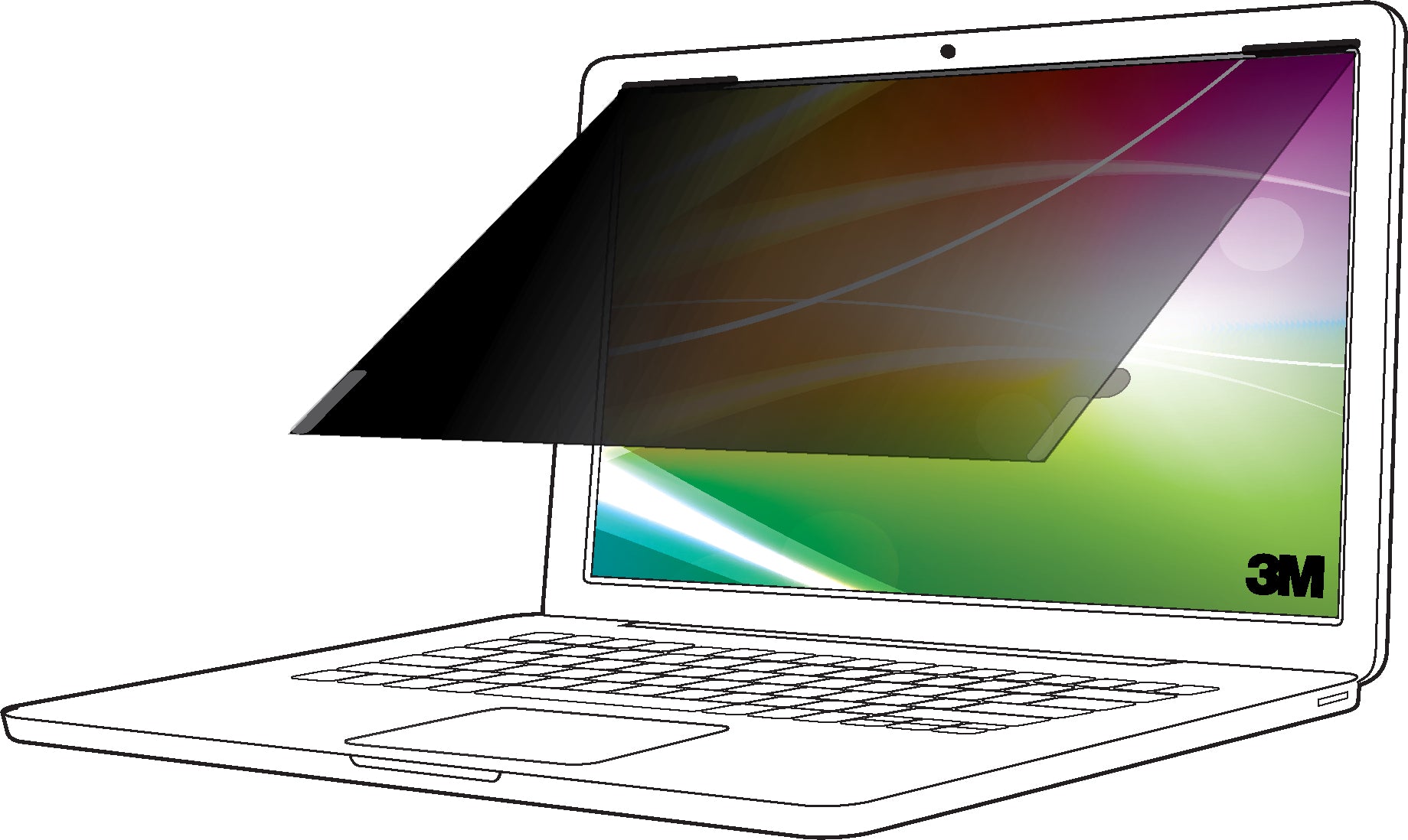 3M Bright Screen PF 14.0 – Laptop-Blickschutzfilter, 14 Zoll, 16:10