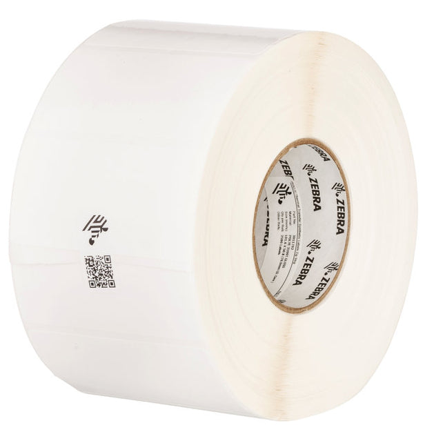 Zebra Drucketiketten, 55 mm × 35 mm, Transparent, Polypropylen, Permanent klebend, 4 Rollen