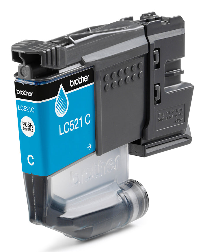 Brother LC521C Cyan Tintenpatrone (Original) – 500 Seiten – für DCP-J1260W, DCP-J1310DW/1313DW, DCP-J1360DW…