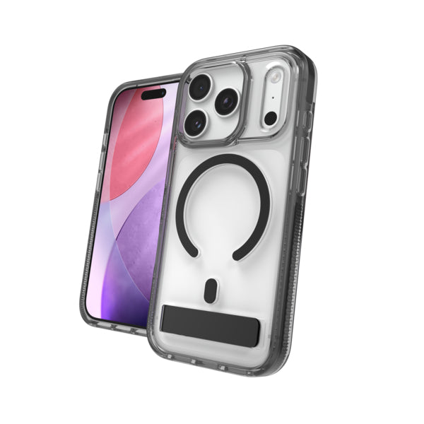 ZAGG Santa Cruz Snap – Backcover – für Apple iPhone 17 Pro Max, Schwarz/Transparent, bis 4 m sturzsicher