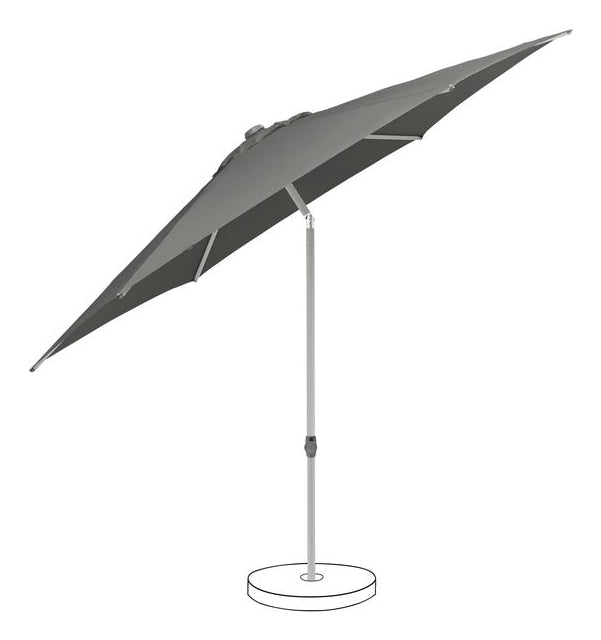 Suncomfort by Glatz Terrassenschirm, 192 cm hoch – Steingrau, Aluminium