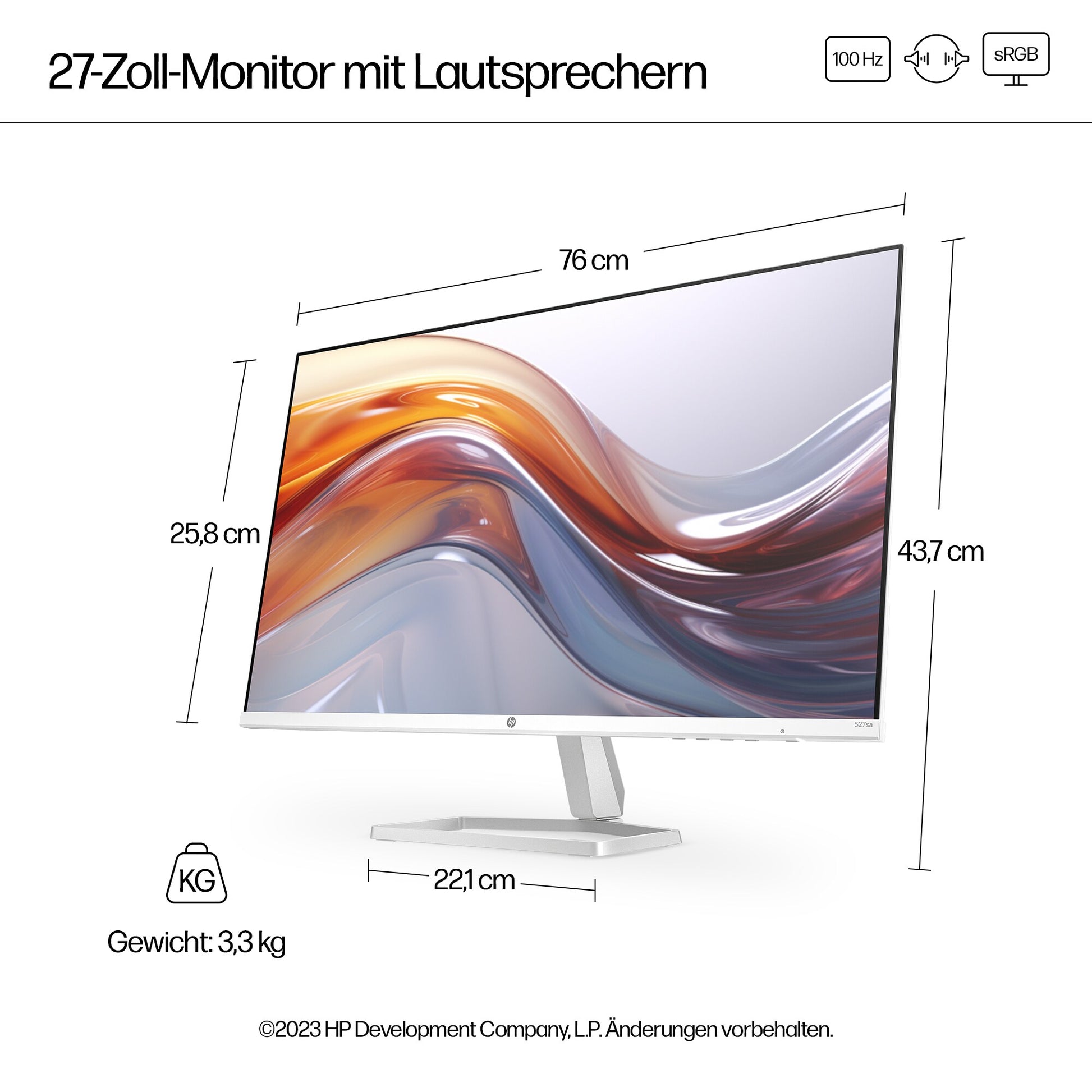 HP 527sa – Monitor, 27"