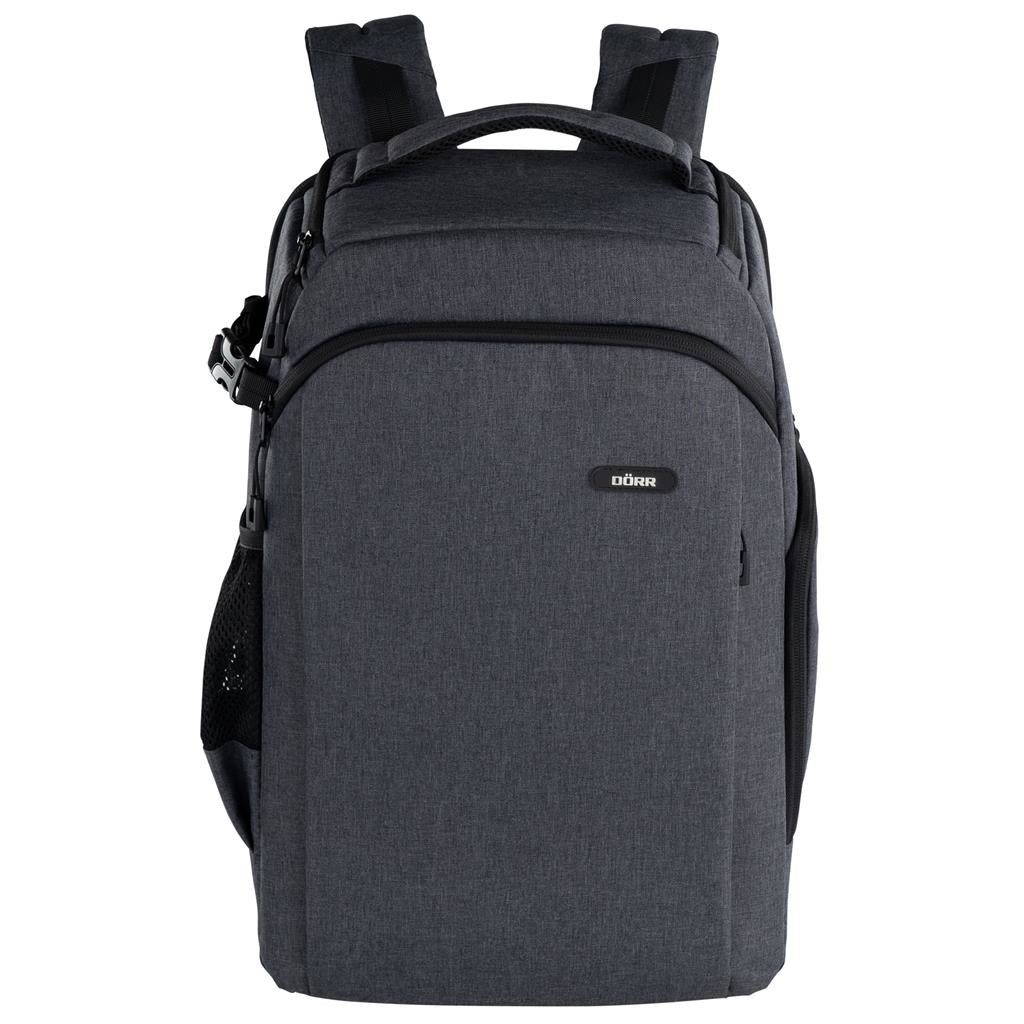 Dörr Kamerarucksack – 200 × 480 × 310 mm, 16 l – Polyester, grau, Regenhülle, Brustgurt