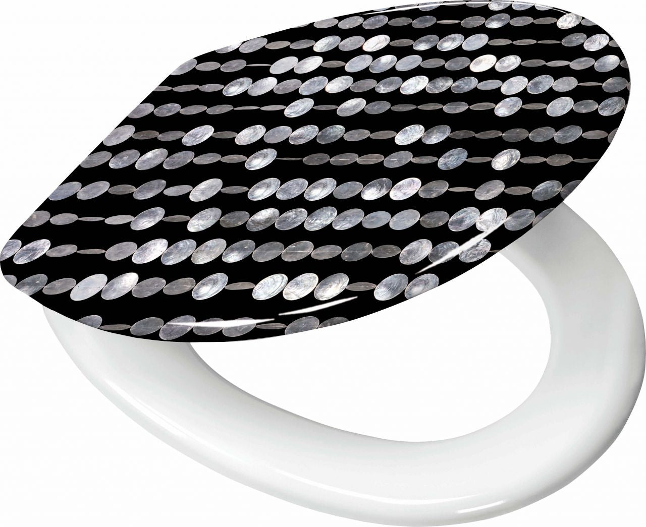 Kleine Wolke WC-Sitz Perla – Schwarz, Grau, Weiss, Duroplast