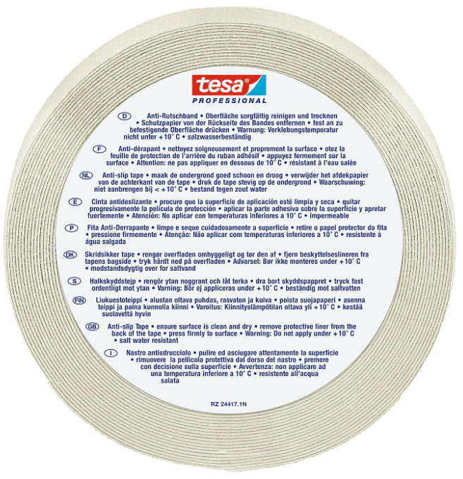 TESA Bodenmarkierungsband – 25 mm × 15 m, gelb, PVC, permanent, 1 Stück