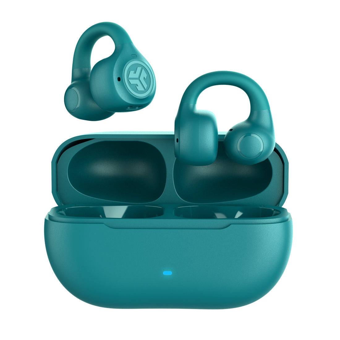 JLab Flex Open Air Clip IEUEBFLEX – True Wireless In-Ear Kopfhörer – Bluetooth, offen, mit Mikrofon – türkis