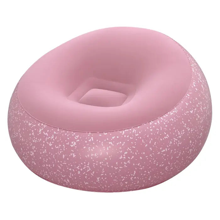 Bestway Sessel Inflate – 112 × 112 × 66 cm – PVC & Velour – rosa – mit Flickzeug