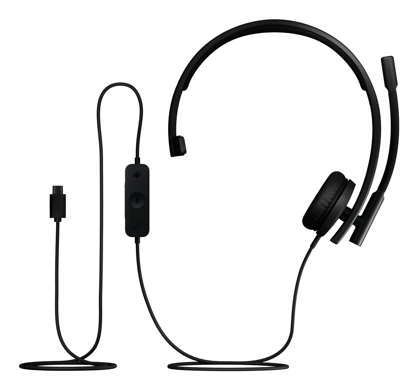 Logitech H570e Office-Headset – On-Ear, Mono, Kabelgebunden, USB-C, MS Teams zertifiziert, Schwarz