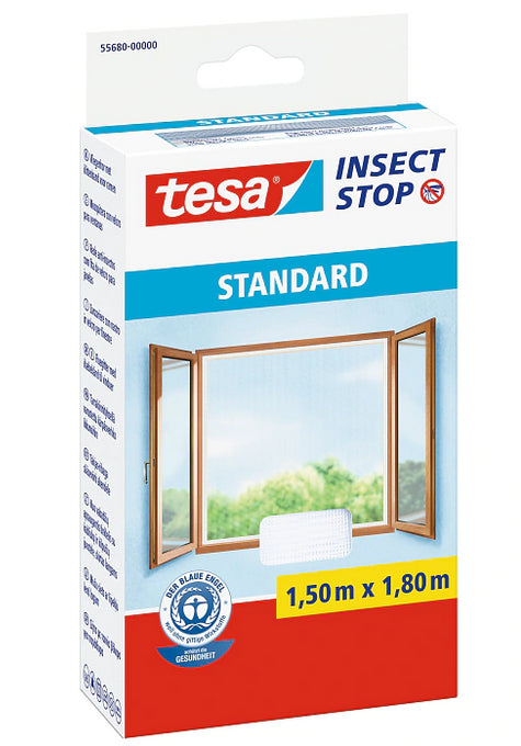 TESA Fenster-Fliegengitter – 150 × 180 cm – Weiss – Polyester – für Fenster