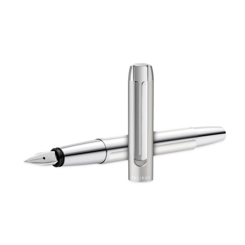 Pelikan PURA – Federspitze M – Silber – Patronen
