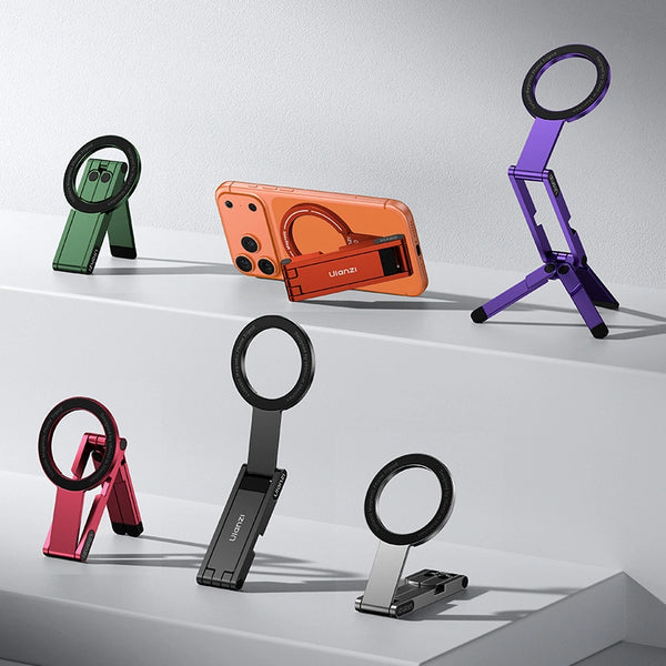 Ulanzi Tischständer, faltbar, magnetisch – für Smartphone – Violett, Aluminium/Silikon