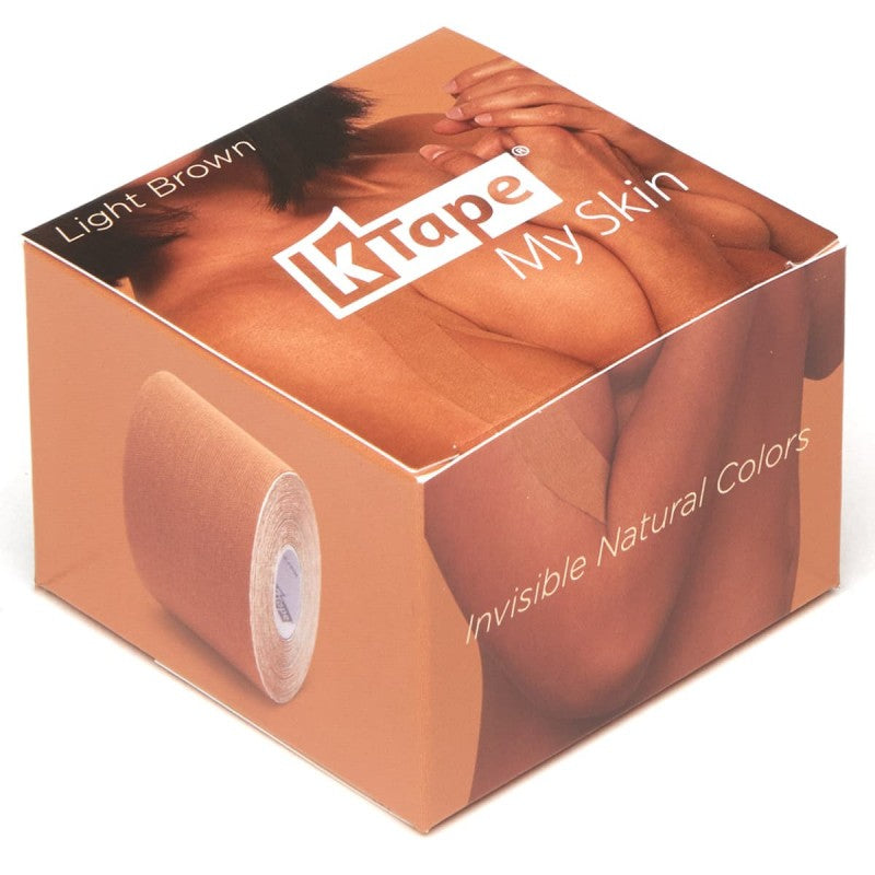 K-Tape Binde My Skin – 50 mm × 5 m, hellbraun, Baumwolle/Elastan, wasserabweisend