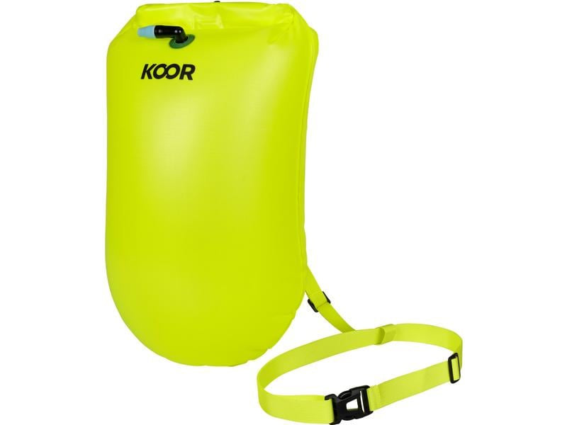 KOOR Schwimmboje – 20 l, Ø 375 mm, H 680 mm – gelb, PVC
