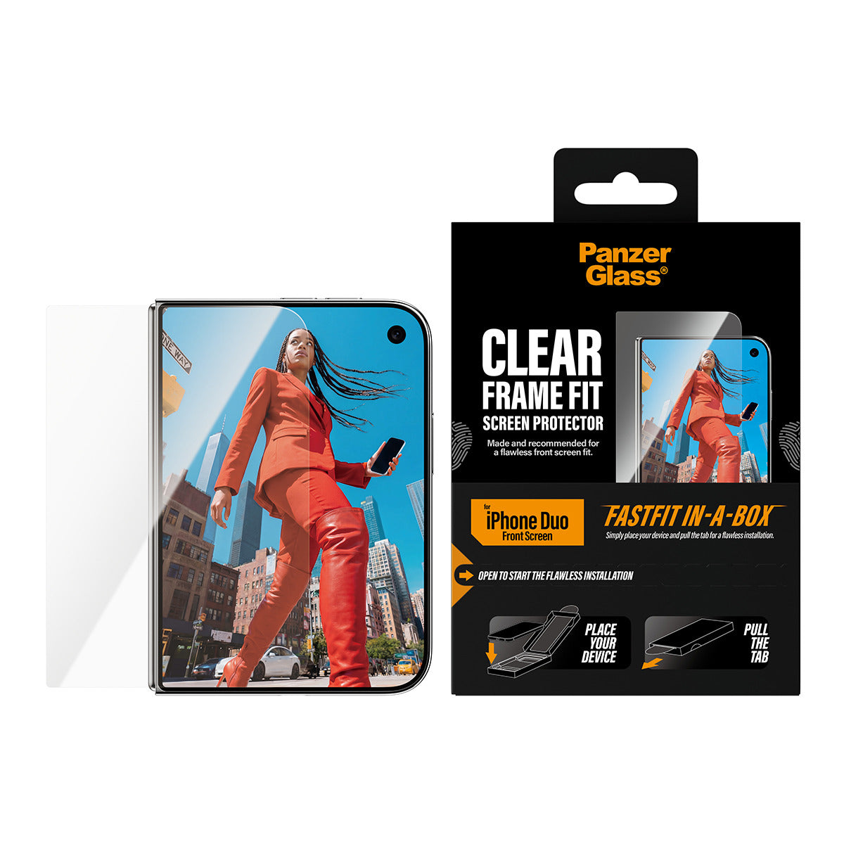 PanzerGlass Displayschutz, Ultra-Wide Fit – für iPhone Duo