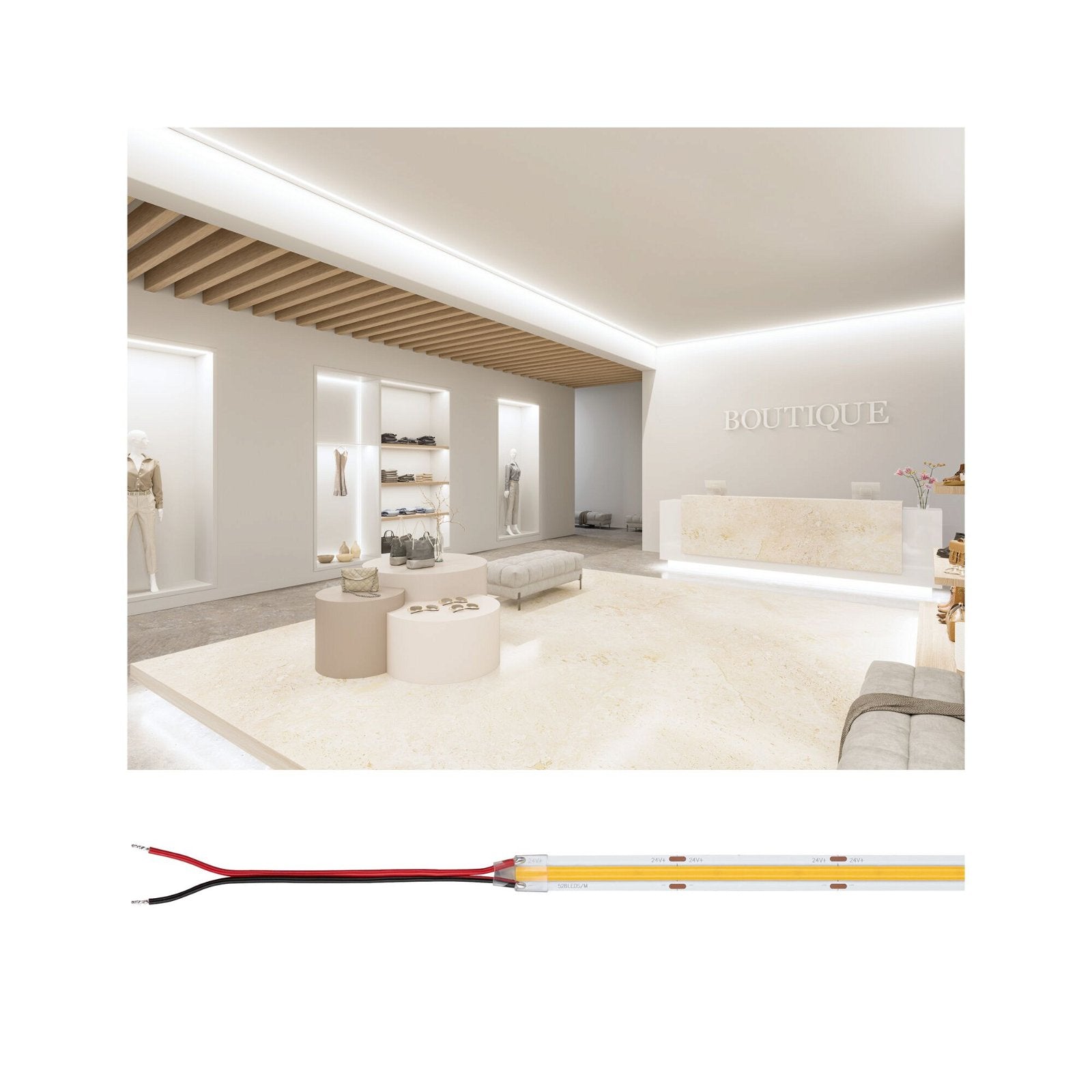 Paulmann LED-Strip 76031 – 5 m, 7000 lm, 65 W, 4000 K, dimmbar, weiss