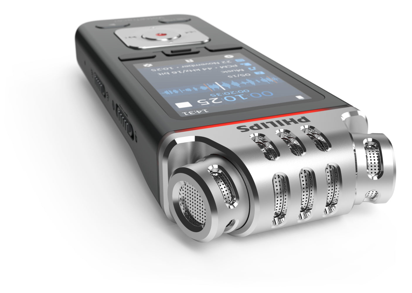 Philips VoiceTracer DVT8115 – Digitales Diktiergerät – 8 GB, mit Lautsprecher – Grau