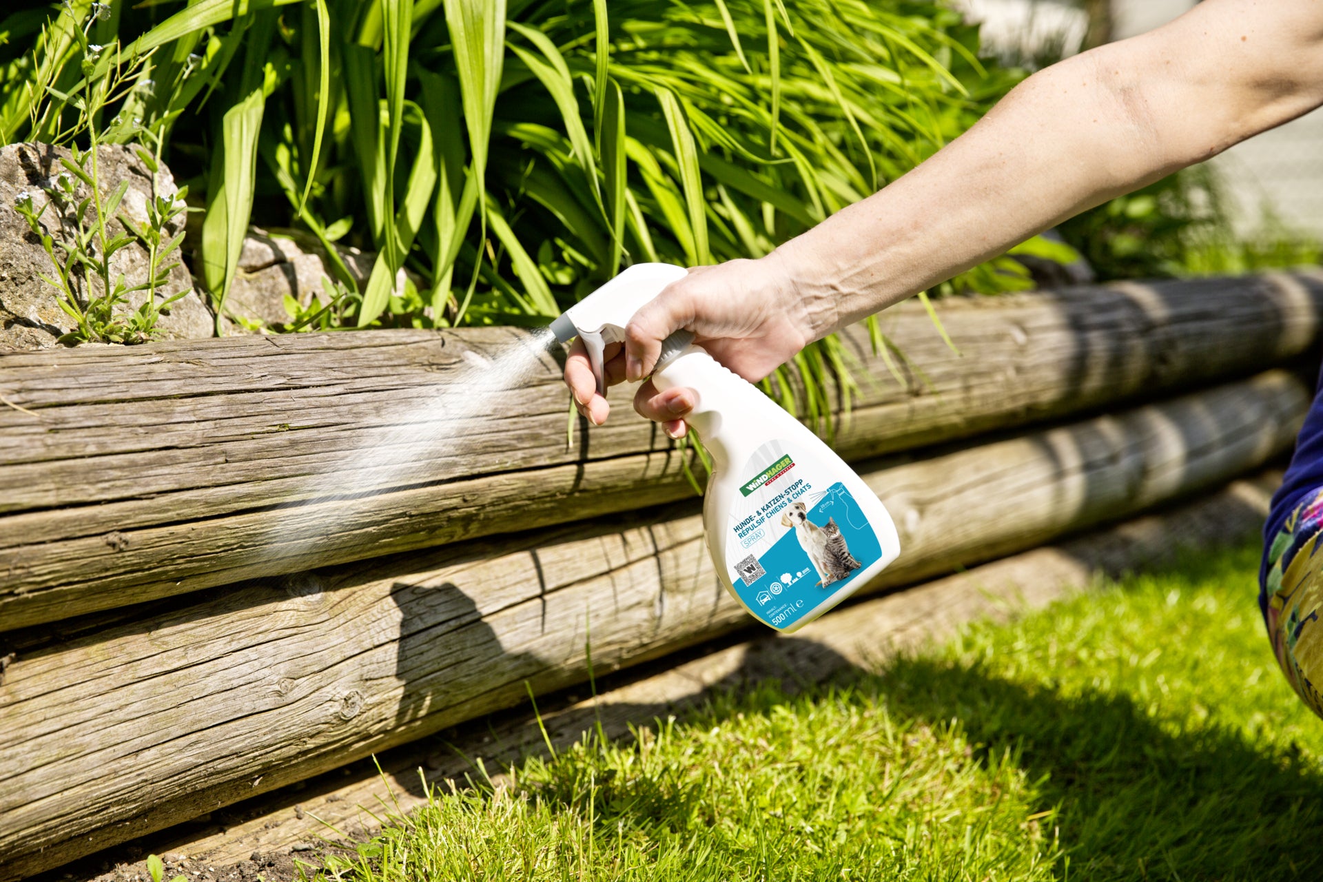 Windhager Hunde- & Katzenabwehr Spray – 500 ml – weiss – für Hunde und Katzen