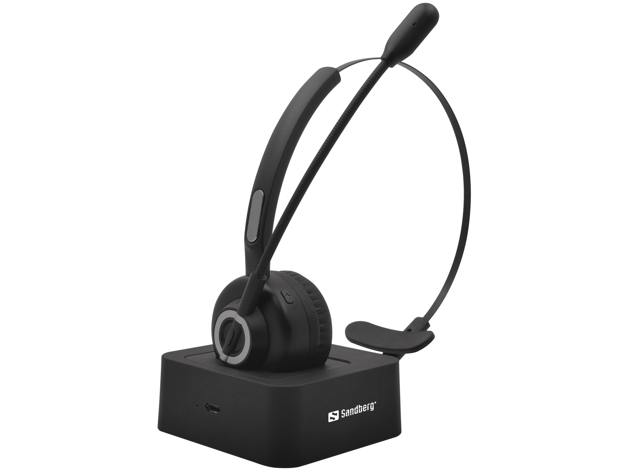 Sandberg Wireless Office Headset Pro – Mono Headset – Bluetooth – Schwarz